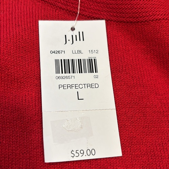 J. Jill Perfect Red Crewneck Tunic Sweater NWT - Picture 7 of 10
